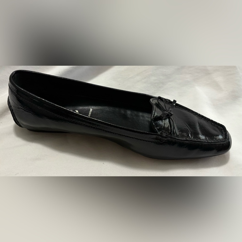 Prada Black Patent Leather Loafers Flats Size 7.5 - Picture 2 of 9